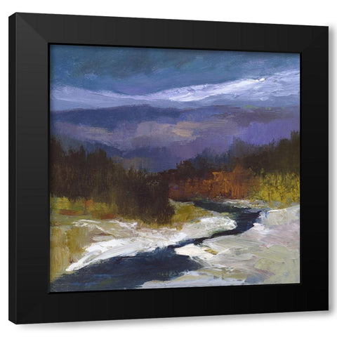 Mountain Colors I Black Modern Wood Framed Art Print with Double Matting by Finch, Sheila