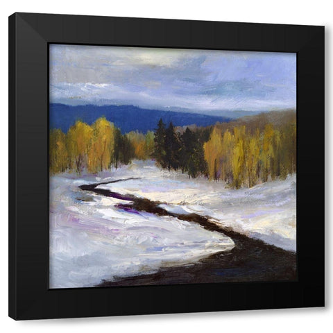 Mountain Colors II Black Modern Wood Framed Art Print by Finch, Sheila