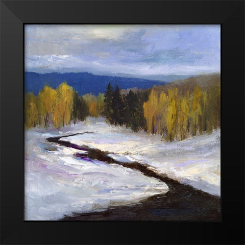 Mountain Colors II Black Modern Wood Framed Art Print by Finch, Sheila