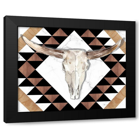 Santa Fe Skulls V Black Modern Wood Framed Art Print by Parker, Jennifer Paxton