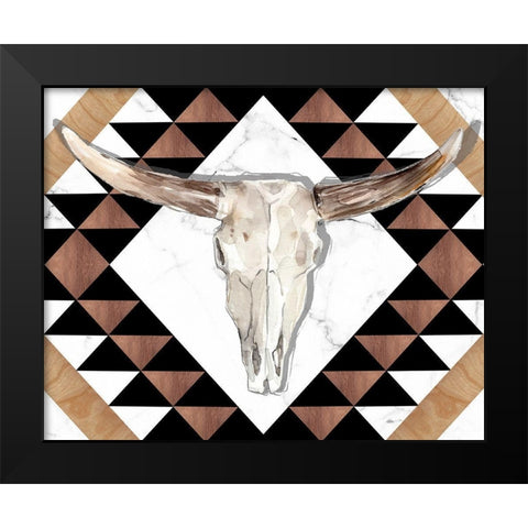 Santa Fe Skulls V Black Modern Wood Framed Art Print by Parker, Jennifer Paxton