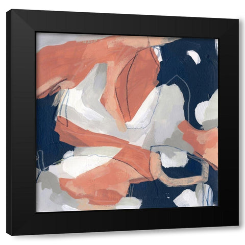 Sienna Cement III Black Modern Wood Framed Art Print with Double Matting by Vess, June Erica