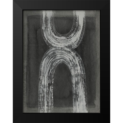 Grey Linear Path IV Black Modern Wood Framed Art Print by Goldberger, Jennifer
