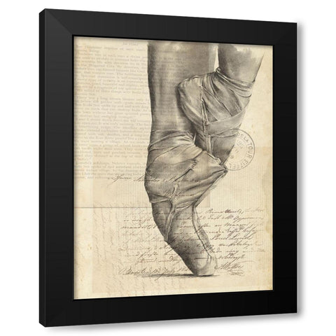 On Pointe I Black Modern Wood Framed Art Print with Double Matting by Parker, Jennifer Paxton