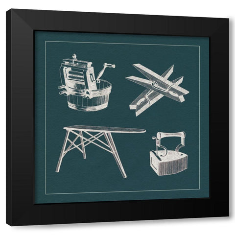 Laundry Tips IV Black Modern Wood Framed Art Print with Double Matting by Popp, Grace