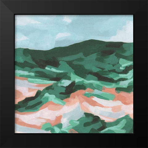 Seafoam Hills II Black Modern Wood Framed Art Print by Vess, June Erica
