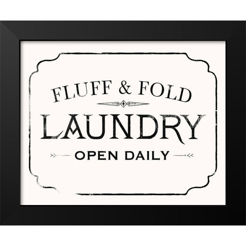 Fluff and Fold I Black Modern Wood Framed Art Print by Barnes, Victoria