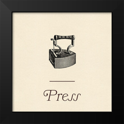 Laundry Sign III Black Modern Wood Framed Art Print by Green, Jacob