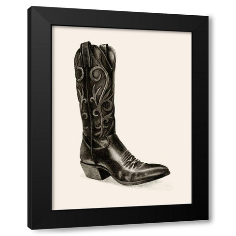 Shiny Boots I Black Modern Wood Framed Art Print with Double Matting by Popp, Grace