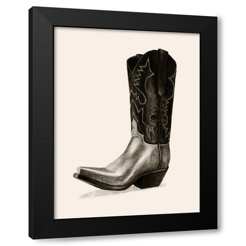 Shiny Boots II Black Modern Wood Framed Art Print by Popp, Grace