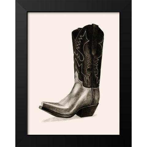 Shiny Boots II Black Modern Wood Framed Art Print by Popp, Grace