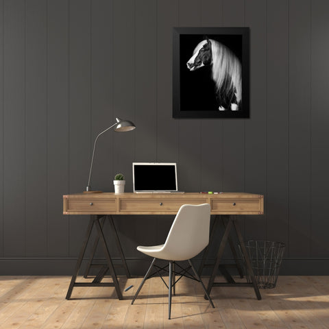 Equine Portrait VII Black Modern Wood Framed Art Print by PHBurchett