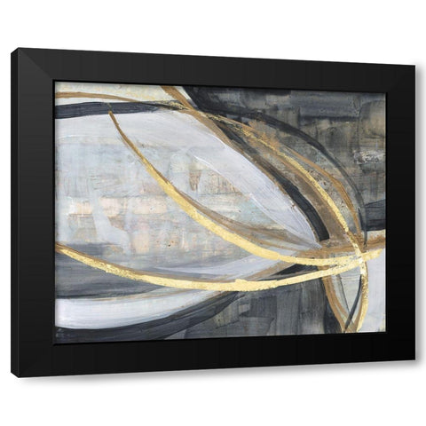 Twisting Vortex I Black Modern Wood Framed Art Print with Double Matting by Goldberger, Jennifer