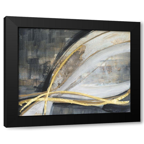 Twisting Vortex II Black Modern Wood Framed Art Print with Double Matting by Goldberger, Jennifer