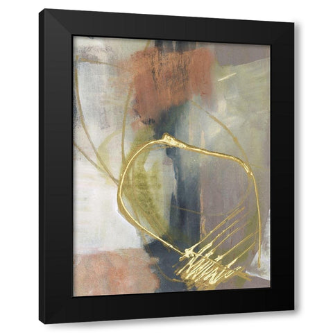 Burnished Loops I Black Modern Wood Framed Art Print with Double Matting by Goldberger, Jennifer