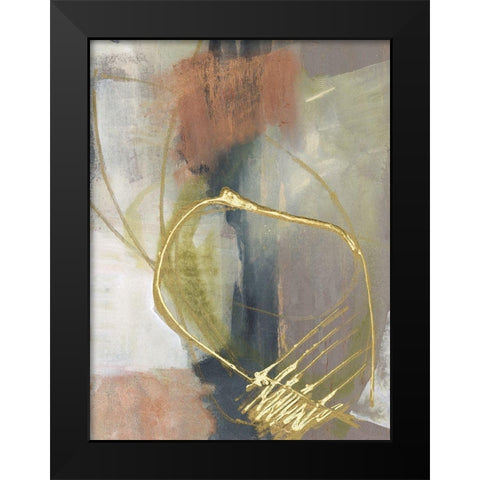 Burnished Loops I Black Modern Wood Framed Art Print by Goldberger, Jennifer