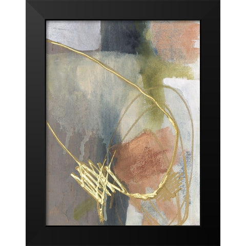 Burnished Loops II Black Modern Wood Framed Art Print by Goldberger, Jennifer