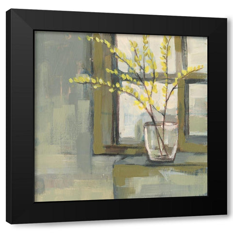 Sign of Spring I Black Modern Wood Framed Art Print with Double Matting by Goldberger, Jennifer