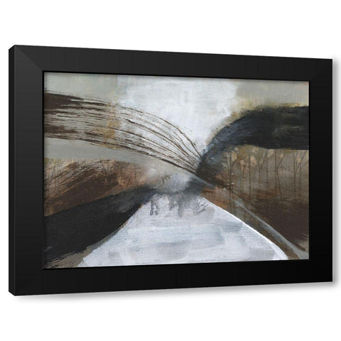 Clouded Vortex I Black Modern Wood Framed Art Print with Double Matting by Goldberger, Jennifer