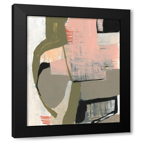 Scribbles and Shapes I Black Modern Wood Framed Art Print with Double Matting by Goldberger, Jennifer