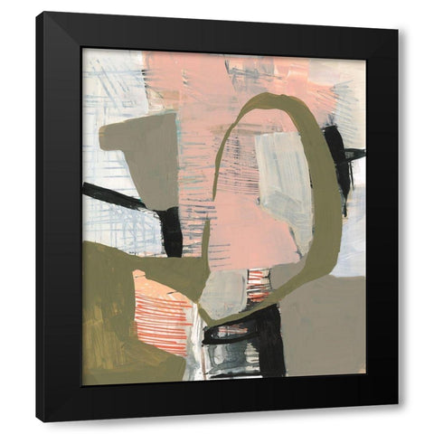 Scribbles and Shapes II Black Modern Wood Framed Art Print with Double Matting by Goldberger, Jennifer