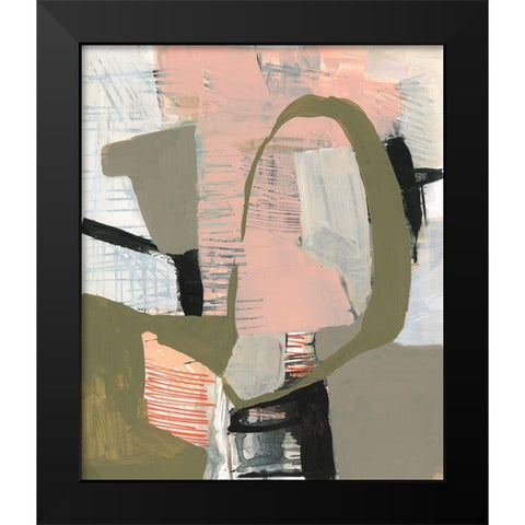 Scribbles and Shapes II Black Modern Wood Framed Art Print by Goldberger, Jennifer