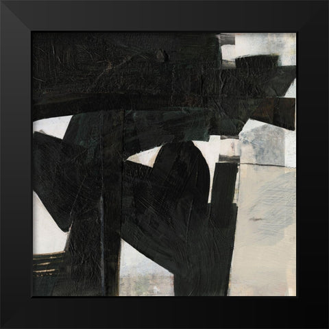 Deconstructed Ebony III Black Modern Wood Framed Art Print by Goldberger, Jennifer