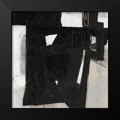 Deconstructed Ebony IV Black Modern Wood Framed Art Print by Goldberger, Jennifer