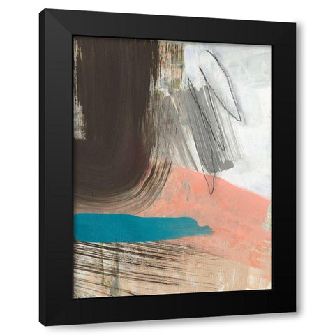 Swiped I Black Modern Wood Framed Art Print by Goldberger, Jennifer