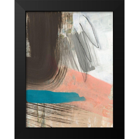 Swiped I Black Modern Wood Framed Art Print by Goldberger, Jennifer