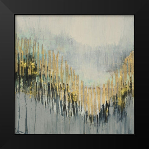 Gilded Striations I Black Modern Wood Framed Art Print by Goldberger, Jennifer