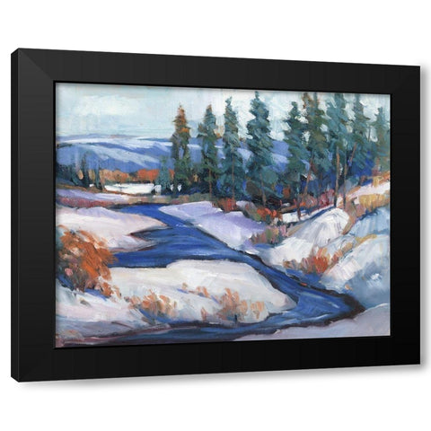 First Snow I Black Modern Wood Framed Art Print with Double Matting by OToole, Tim