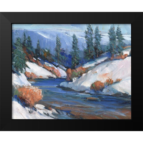 First Snow II Black Modern Wood Framed Art Print by OToole, Tim