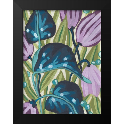 Tropical Jewels I Black Modern Wood Framed Art Print by Vess, June Erica