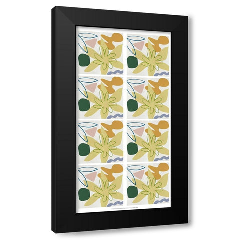 8-UP Flower Petals I Black Modern Wood Framed Art Print with Double Matting by Wang, Melissa