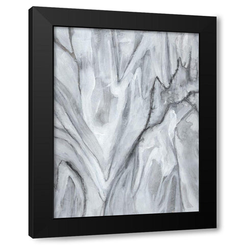 Marbled White II Black Modern Wood Framed Art Print with Double Matting by Goldberger, Jennifer