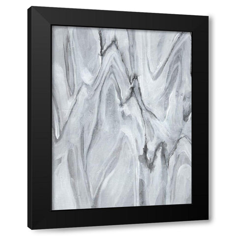 Marbled White III Black Modern Wood Framed Art Print with Double Matting by Goldberger, Jennifer