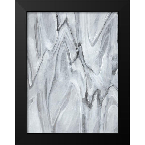 Marbled White III Black Modern Wood Framed Art Print by Goldberger, Jennifer