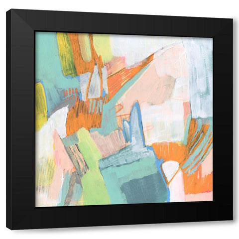 Candied Sherbet II Black Modern Wood Framed Art Print with Double Matting by Goldberger, Jennifer