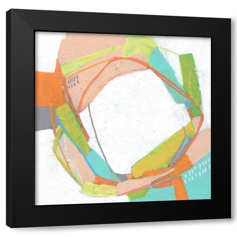 Candy Whorl I Black Modern Wood Framed Art Print by Goldberger, Jennifer