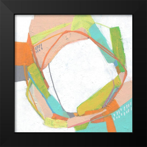 Candy Whorl I Black Modern Wood Framed Art Print by Goldberger, Jennifer