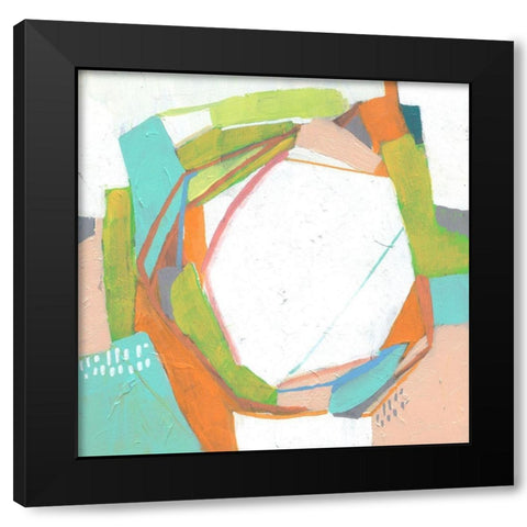 Candy Whorl II Black Modern Wood Framed Art Print with Double Matting by Goldberger, Jennifer