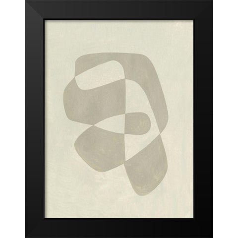 Soft Shape I Black Modern Wood Framed Art Print by Caroline, Emma