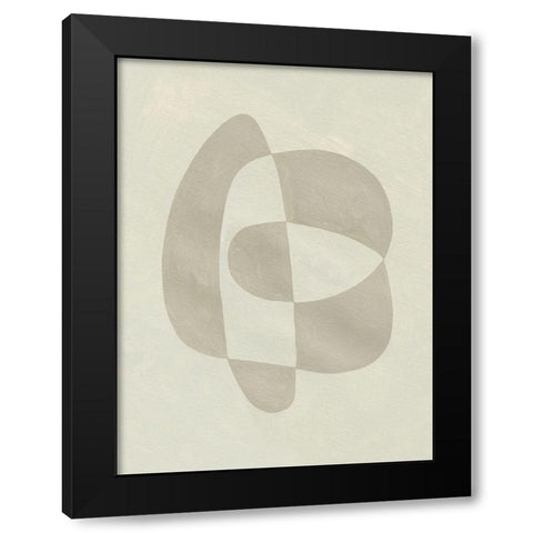 Soft Shape III Black Modern Wood Framed Art Print with Double Matting by Caroline, Emma