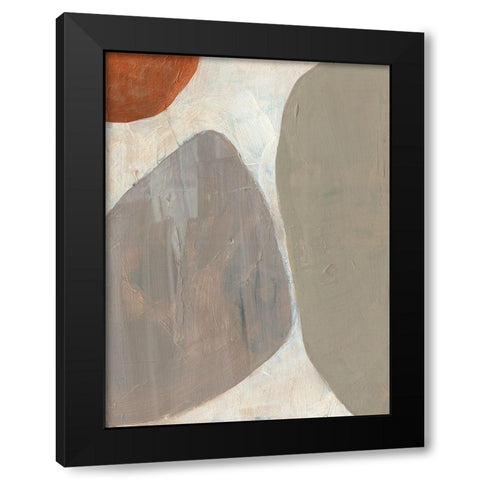 Three Stones I Black Modern Wood Framed Art Print with Double Matting by Goldberger, Jennifer