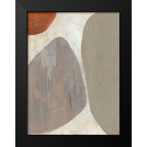 Three Stones I Black Modern Wood Framed Art Print by Goldberger, Jennifer