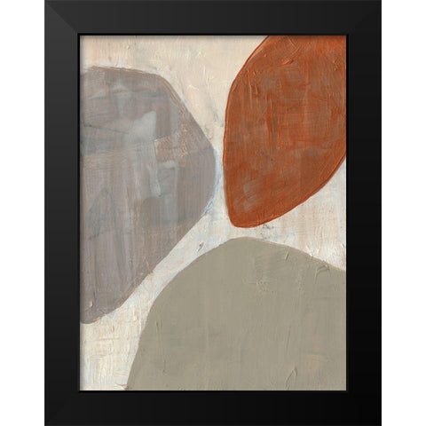 Three Stones II Black Modern Wood Framed Art Print by Goldberger, Jennifer