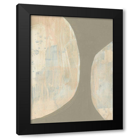 Split Orbs I Black Modern Wood Framed Art Print with Double Matting by Goldberger, Jennifer