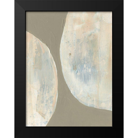 Split Orbs II Black Modern Wood Framed Art Print by Goldberger, Jennifer