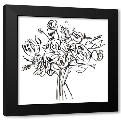 Bouquet a Day II Black Modern Wood Framed Art Print with Double Matting by Warren, Annie
